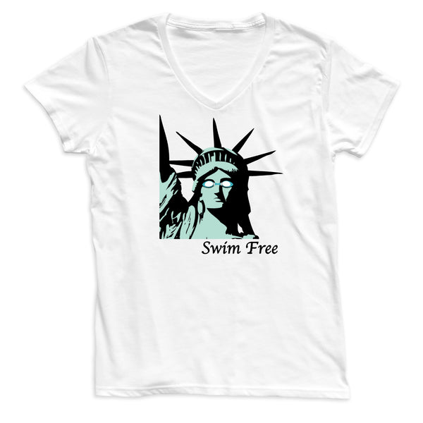 Lady Liberty “Swim Free” Women's V Neck