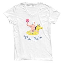 Load image into Gallery viewer, “Water Ballin’ Horsey” Women&#39;s V Neck
