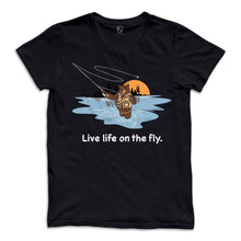 画像をギャラリービューアに読み込む, “Live Life On The Fly” Woman&#39;s Crew Neck
