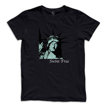 Load image into Gallery viewer, Lady Liberty “Swim Free” Women&#39;s Crew Neck
