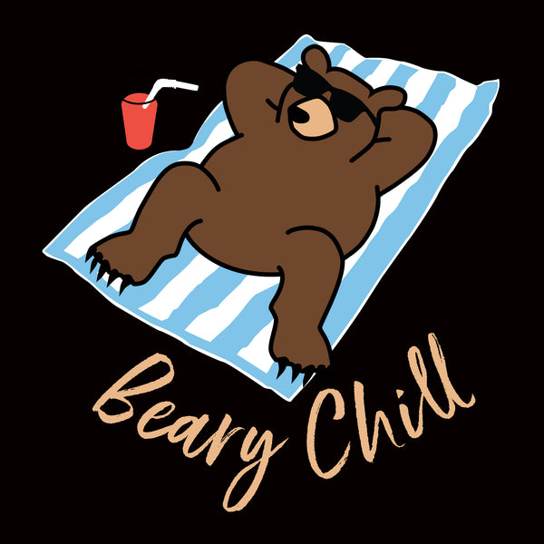 Water Bear “Beary Chill” Towel Women's V Neck