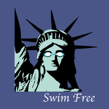 Load image into Gallery viewer, Lady Liberty “Swim Free” Women&#39;s Crew Neck
