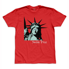 画像をギャラリービューアに読み込む, Lady Liberty &quot;Swim Free&quot; Men&#39;s Tee
