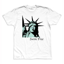 Load image into Gallery viewer, Lady Liberty &quot;Swim Free&quot; Men&#39;s Tee
