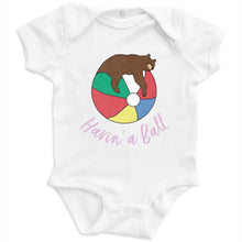 Load image into Gallery viewer, Water Bear &quot;Havin&#39; a Ball&quot; Baby Onesie
