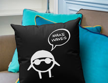 Load image into Gallery viewer, Swimmy &quot;Make Waves&quot; Square Pillow
