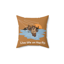 画像をギャラリービューアに読み込む, &quot;Live Life On The Fly&quot; Square Pillow
