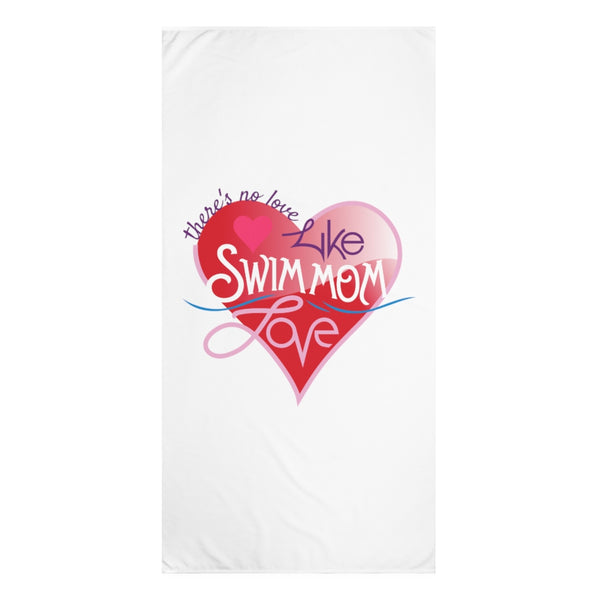 "Swim Mom Love" Beach Towel