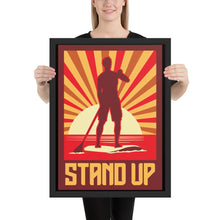 画像をギャラリービューアに読み込む, SUP &quot;Stand UP&quot; Framed poster
